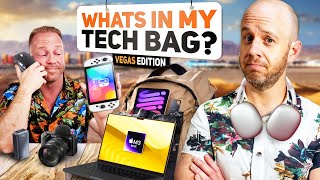 What’s in my LAS VEGAS CES tech bag with Patrick Rambles [upl. by Amahs]