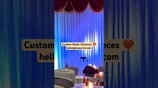 Custom Made Valance valance swagvalance customcurtain usa diwali texas love decor xmas red [upl. by Farand401]