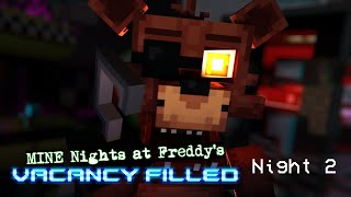 Night 2 MINE Nights at Freddys Vacancy Filled  Minecraft FNAF Roleplay [upl. by Brandie]