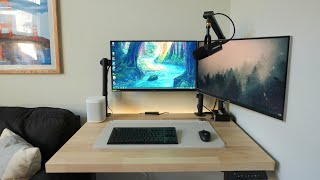 Compact Minimal Desk Setup for WFH and Gaming [upl. by Wilder]