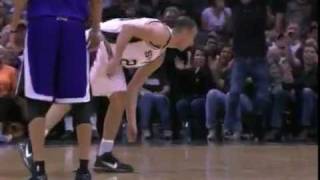 Manu Ginobili Catches or destroy a bat in game broadcast [upl. by Falconer]