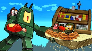 Spongebob ROBOT PLANKTON Map Wars Minecraft [upl. by Leonardi855]