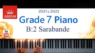 ABRSM 20212022 Grade 7 B2 Sarabande  E Grieg Piano exam piece [upl. by Akeihsal]