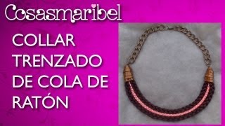 DIYPaso a paso collar de trenzas de cola de ratón y alambre plano [upl. by Dianuj]