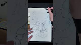 Fantasy Bar with dwarfs and orcs fantasyart speeddrawing orcs dwarfs [upl. by Maggs]