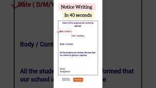 Notice Writing  Notice Writing Format  Notice Writing in Hindi  Class 101112 Notice in English [upl. by Ahsienot]