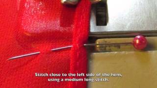 Hemming A Chiffon Satin Cotton or Silk Square Scarf [upl. by Ailati]