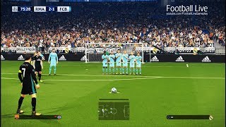 PES 2018  Real Madrid vs Barcelona  Free Kick Goal CR7  el clasico  final UEFA Champions League [upl. by Naples]