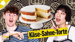 Käse Sahne Torte  Einfaches Torten Rezept zum selber machen [upl. by Henka]