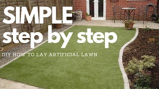 HOW to lay Artificial  Fake Grass  Easy DIY step by step diy howto [upl. by Curson]