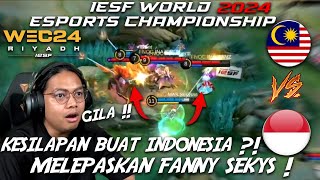 MALAYSIA VS INDONESIA SEMIFINALS MATCH 1 IESF WEC 2024 [upl. by Cartwright]