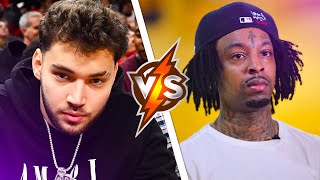 Adin Ross Confronts 21 Savage on Card Game Scam Kae Cenat Responds [upl. by Ilah]