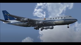 BOEING 747 129 SABENA AIRLINES LANDING AT MUNICH INTL AIRPORT FS9 HD [upl. by Roehm]