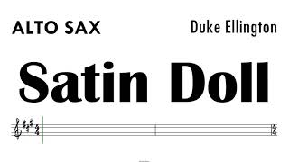 Satin Doll Alto Sax Sheet Music Backing Track Partitura Duke Ellington [upl. by Perlman507]