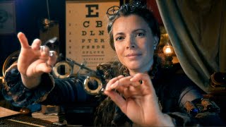 Eye and Ear Exam with the Steampunk Optometrist  ASMR Roleplay lens test otoscope [upl. by Nahsin]