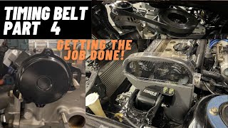 Timing Belt Replacement Episode 4 4G63 Belt goes on adjust tension and set timing [upl. by Xerxes]