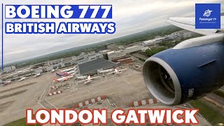 BOEING 777 LANDING  GATWICK [upl. by Alayne]