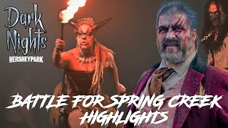 Hersheypark Dark Nights 2024 BATTLE FOR SPRING CREEK Highlights FIRE EATING Darkstones Hollow [upl. by Ida]