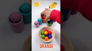 learn colors coloring for toddlers Colorful balls learncolors kidslearning shorts [upl. by Anorahs461]