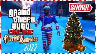 GTA ONLINE CHRISTMAS DLC 2022 SNOW RELEASE DATE FREE CAR GIFTS AND MORE GTA 5 DECEMBER DLC [upl. by Han]