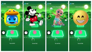 Baby Moonies 🆚 Mickey Mouse 🆚 Loolookids 🆚 Orange Smile  Tiles Hop Game 🎮 Who is Best [upl. by Tanny]