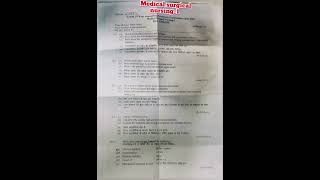 previous year question paper of medical surgical nursing1 [upl. by Ssor]