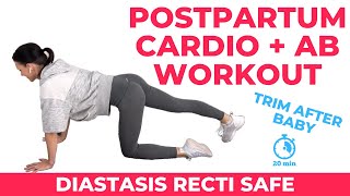 Postpartum Cardio  Diastasis Recti Workout [upl. by Ikik]