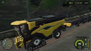 Farming Simulator 25 Riverbend Springs New Holland CR11 kombájn Vonulás 01 combine [upl. by Esineg]