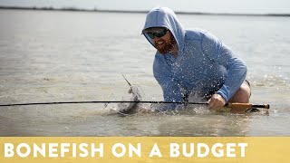 Saltwater Fly Fishing for Bonefish On A Budget DIY On A Uninhabited Island w dorsaloutdoors [upl. by Franny]