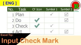 ENG How to input Check Mark in Excel [upl. by Charry]