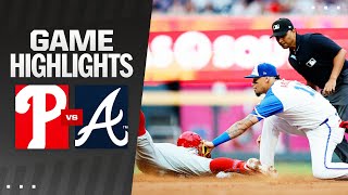 Phillies vs Braves Game Highlights 7624  MLB Highlights [upl. by Ydnih]