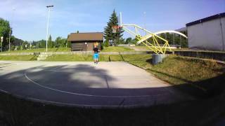 Basketball trick shot over the house [upl. by Osugi]