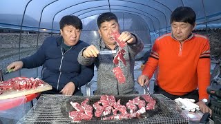 직접 손질 한 한우치마살 숯불구이 Grilled Korean beef skirt meat [upl. by Pence471]