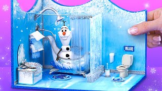 10 DIY Miniature Frozen Bathroom Hacks and Crafts [upl. by Pals]