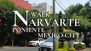 Narvarte Poniente Mexico City Walking Tour in 4K  Street Captions amp Immersive Sound 🌮 [upl. by Nathanil67]