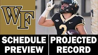 Wake Forest Football 2023 Schedule Preview amp Record Projection [upl. by Ylatfen]