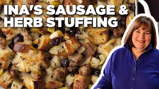 How to Make Inas Sausage and Herb Stuffing  Barefoot Contessa  Food Network [upl. by Latisha754]