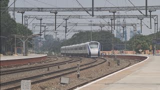 20631 Mangalore Trivandrum Vande Bharat Exp Indian Railway Train Videos  4K [upl. by Oca]