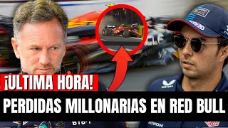 CHECO PÉREZ EN LA CUERDA FLOJA ¡PERDIDAS MILLONARIAS EN RED BULL POR SU ACCIDENTE CON SAINZ [upl. by Ennirak972]