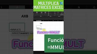 🟩Cómo multiplicar matrices en Excel❌ superexcel excel aprendeexcel tareasescolares matrices [upl. by Aramot]