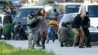 Russian forces storm Ukraines Crimea bases [upl. by Llerat]