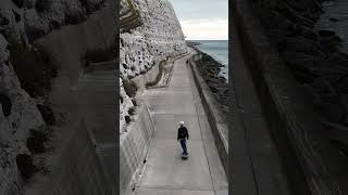 Cruising Brighton Undercliff on my Exway Wave with epic DJI Mini4 Pro shots Thanks for joining [upl. by Doi]