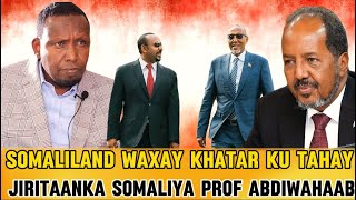 SOMALILAND WAXAY KHATAR KU TAHAY JIRITAANKA SOMALIYA MADAXDODANA WA IN LA MAXKAMADEYA PROF ABDIWAHAB [upl. by Parlin]