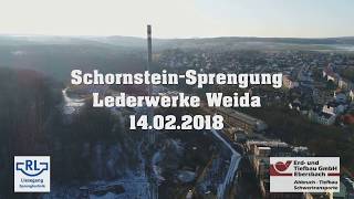 Schornstein Sprengung Weida 14022018 [upl. by Ytitsahc]