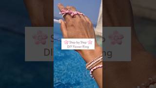 BEST Flower Beaded Ring Tutorial for your DIY project How to Bead Jewelry at home Jewellery making [upl. by Regnij583]