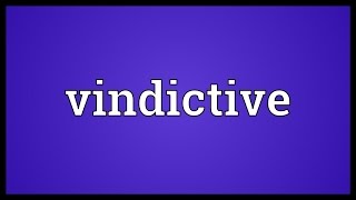 Vindictive Meaning [upl. by Gates]