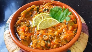 Recette Zaalouk de la Cuisine Marocaine 🇲🇦🇲🇦🇲🇦 Facile Rapide à la poêle ‼️ Zaalouk Recipe [upl. by Obe]