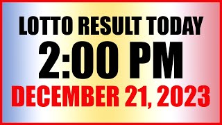 Lotto Result Today 2pm December 21 2023 Swertres Ez2 Pcso [upl. by Ynavoeg]