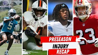 NFL Preason Injury Updates To Know Before Your Draft [upl. by Lindsey116]