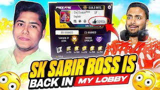 Real Sk Sabir Boss In My Lobby Breaking 38 Winning Streak Of Huzzai Asin 😱  Garena Free Fire Max [upl. by Aiym]